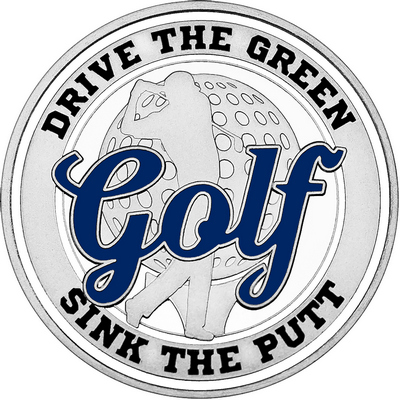 Navy Blue "Golf" with White Outer Circular Borders